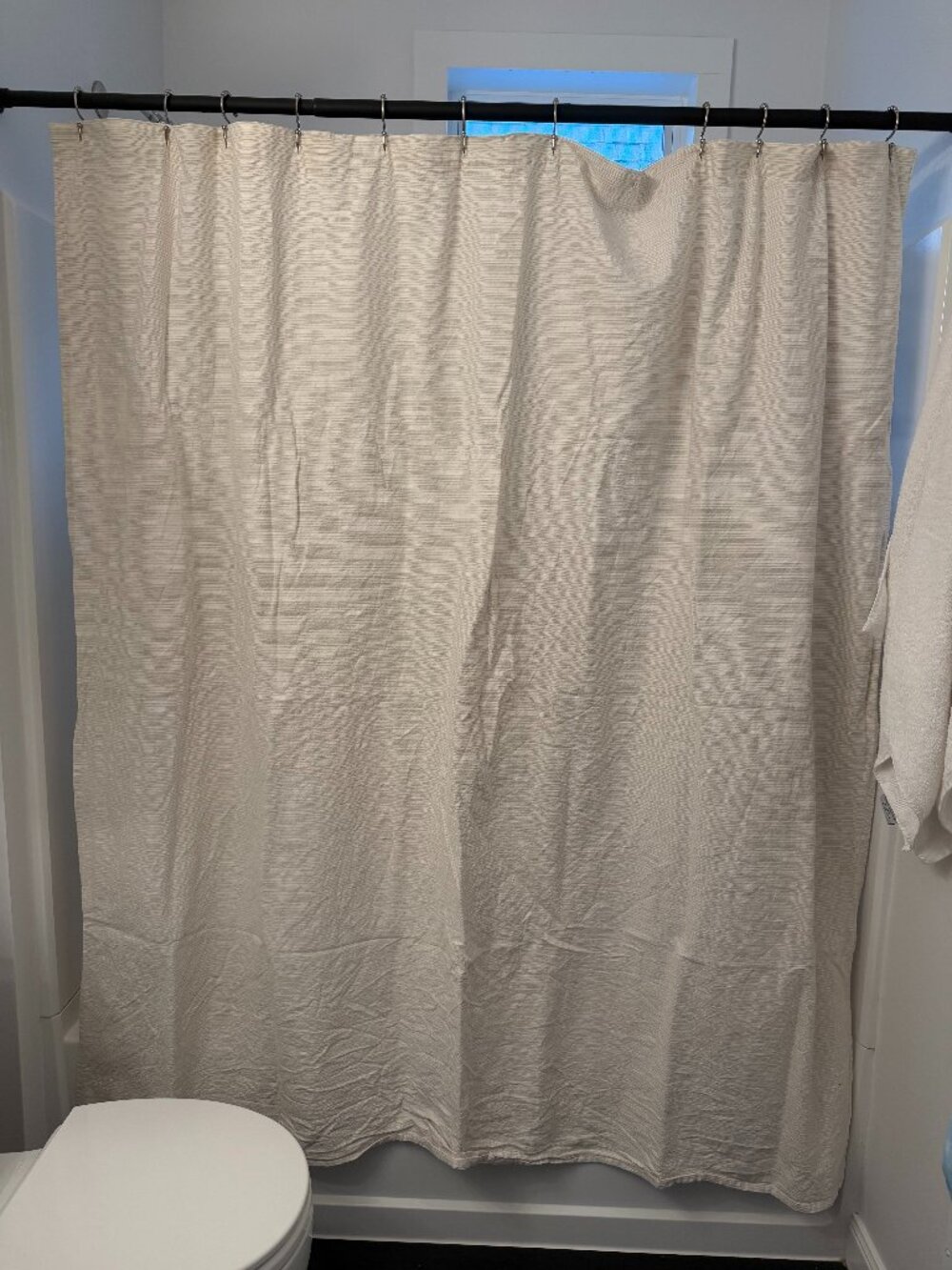 Neutral Striped Shower Curtain - Threshold from Target